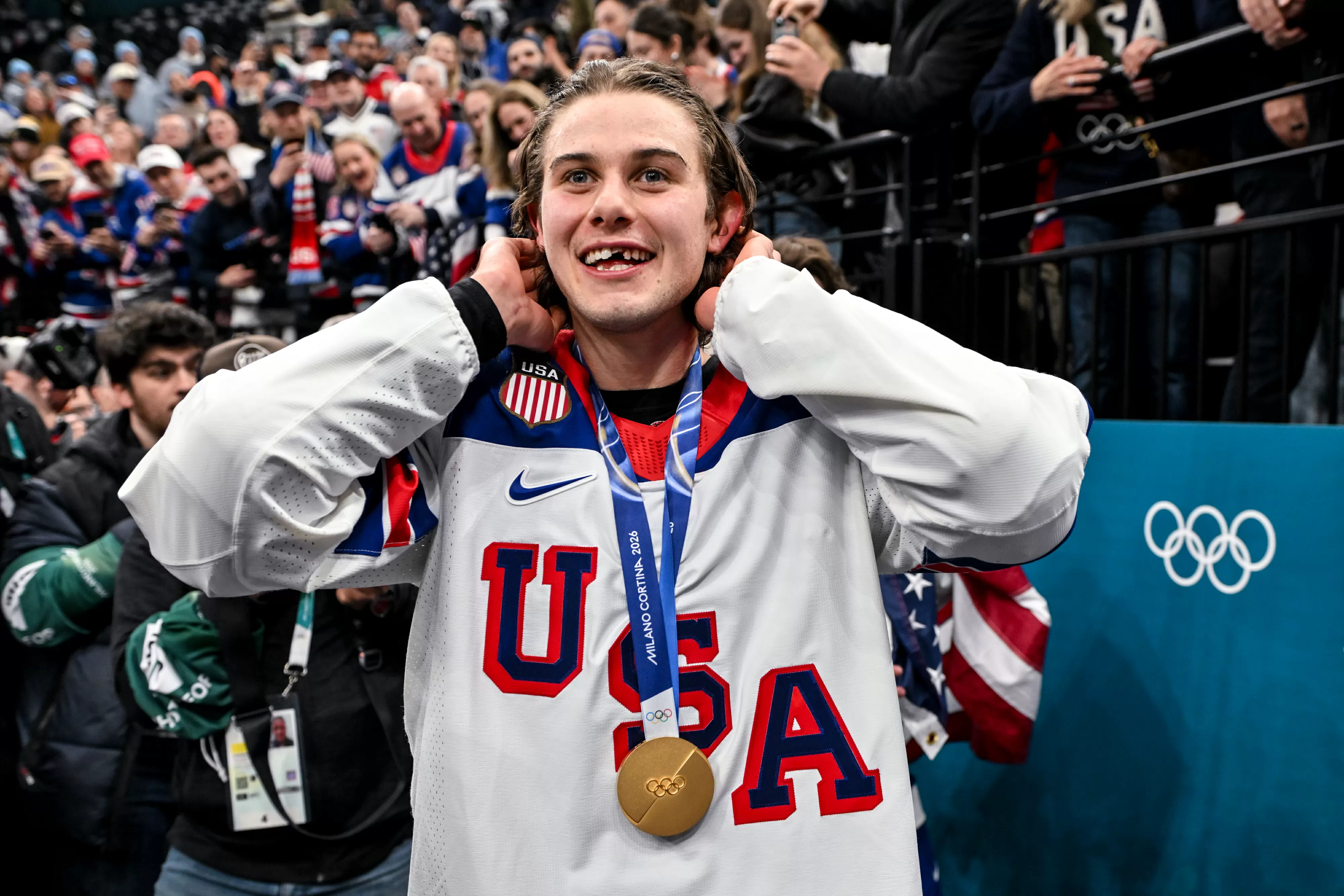 USA’s Jack Hughes Breaks Silence on Losing Teeth in Olympic Gold Medal Win