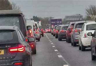 Drivers faced delays on M2 following crash
